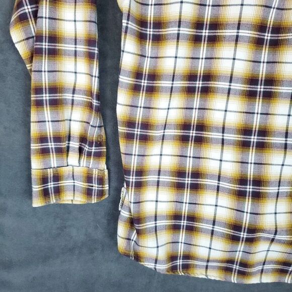 Exofficio Flannel Shirt Men's XL Brown Insect Shield Button Up Outdoor Camp - Picture 12 of 16